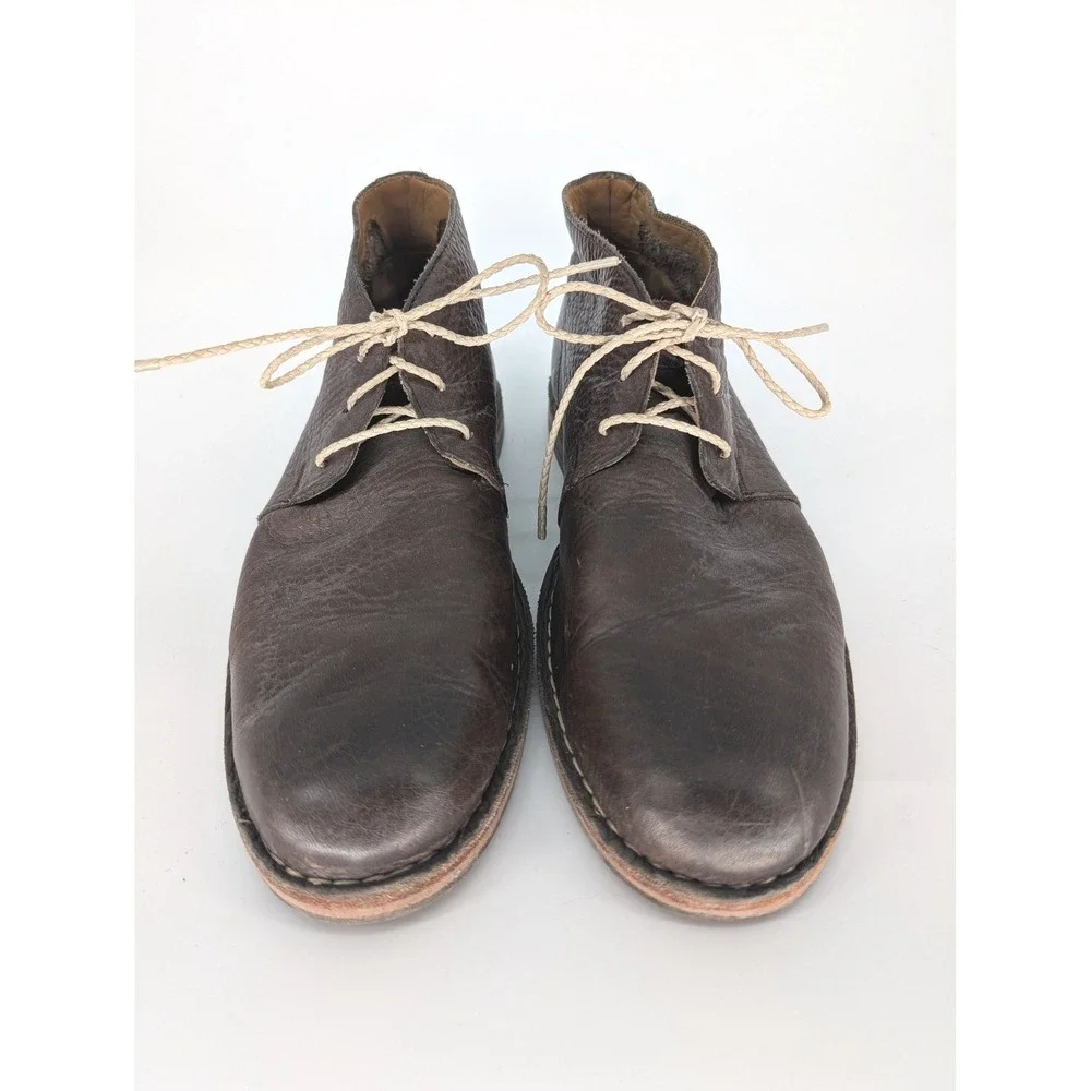 Cole Haan Chukka Boots Mens 12 Brown Pebbled Leather Lace Up Preppy‎ Heritage